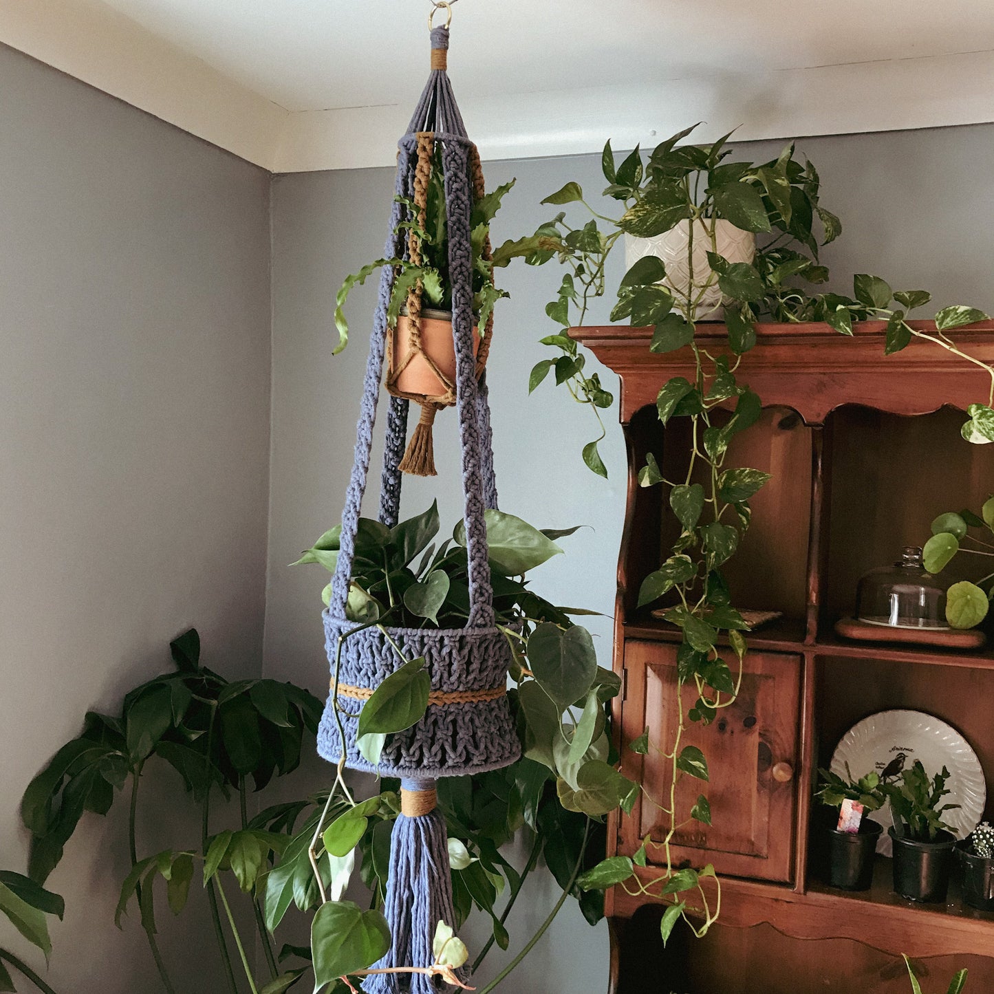 Ornate Double Plant Hanger